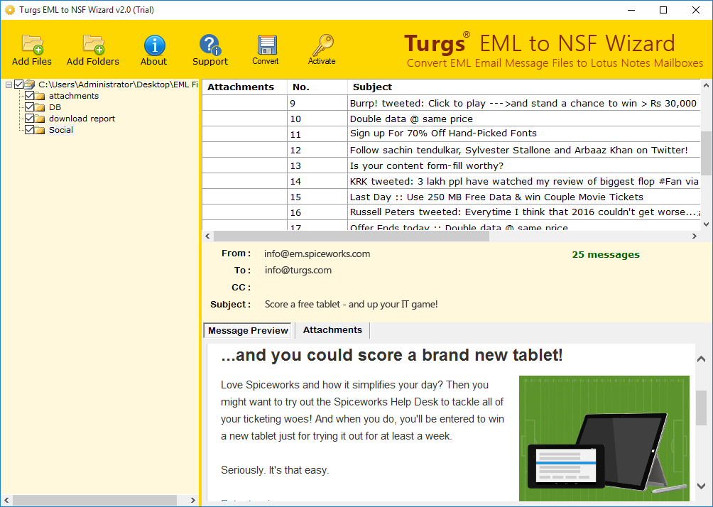 EML File Preview Option