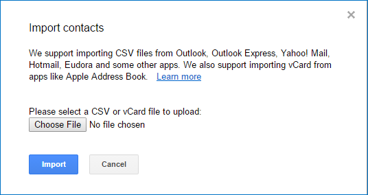 Option to Upload CSV