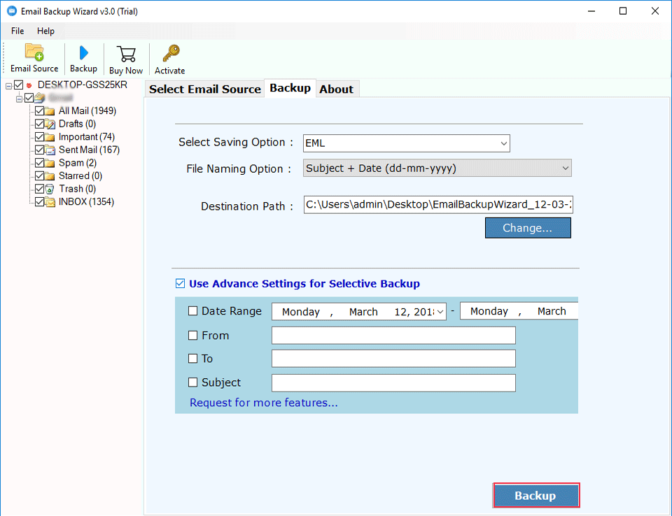 Select Required Filters