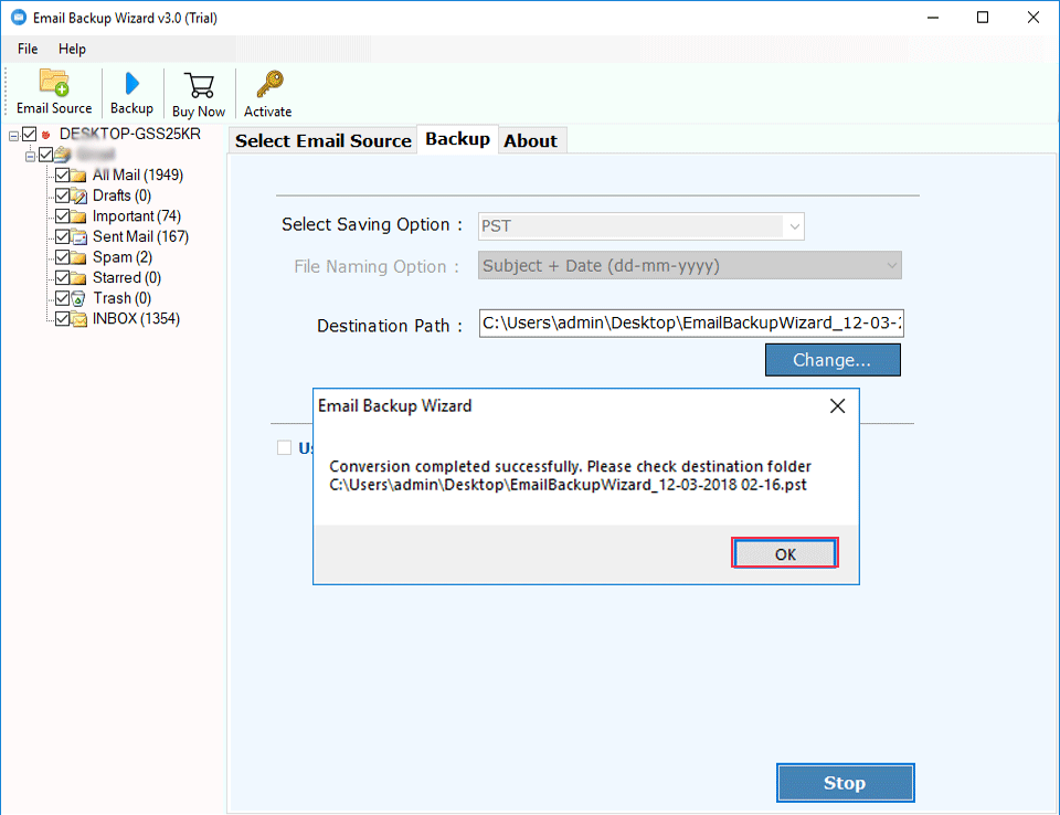 EarthLink converted emails