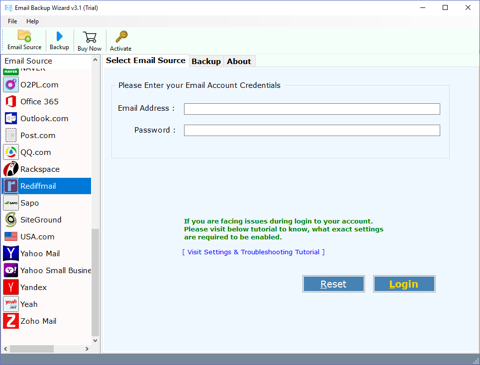 Rediffmail Backup Software Take Backup Of Rediffmail Pro To Outlook Thunderbird Gmail Yahoo