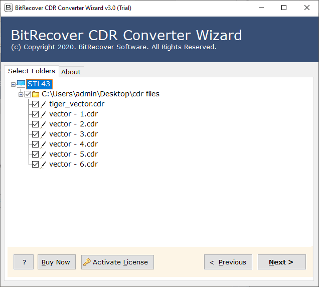choose the required CDR files