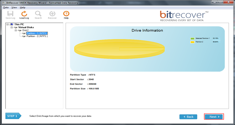 *.vmdk Partition Information