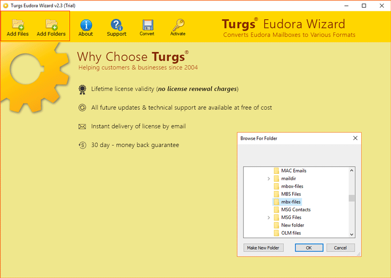 Choose Eudora MBX