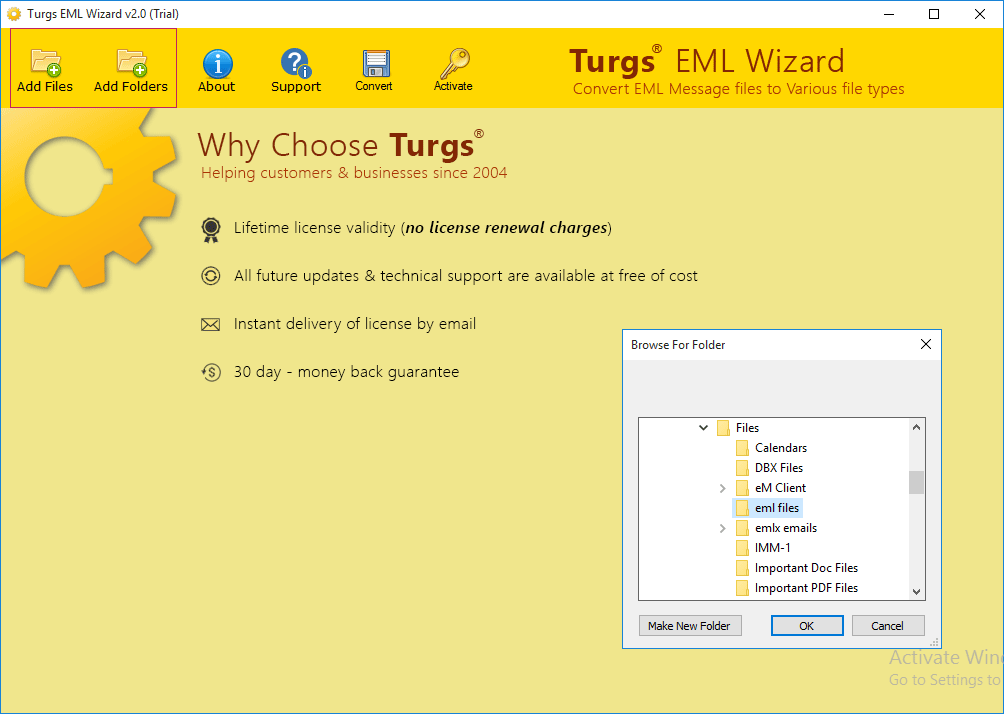 Select files
