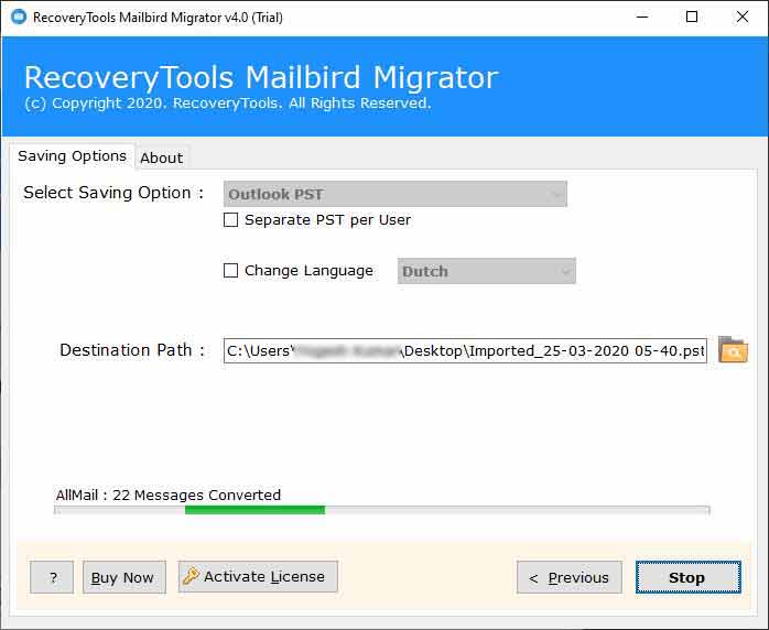 mailbird restore from backup