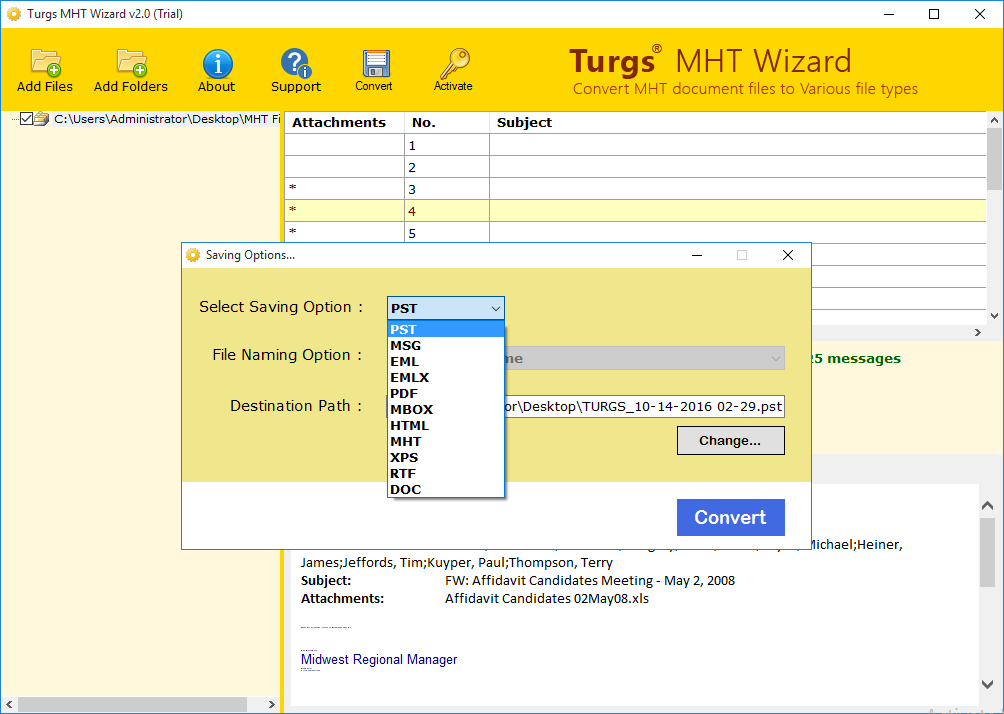 mhtml to pdf converter software download