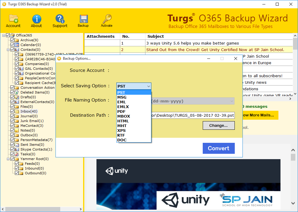 Office 365 Backup Wizard software