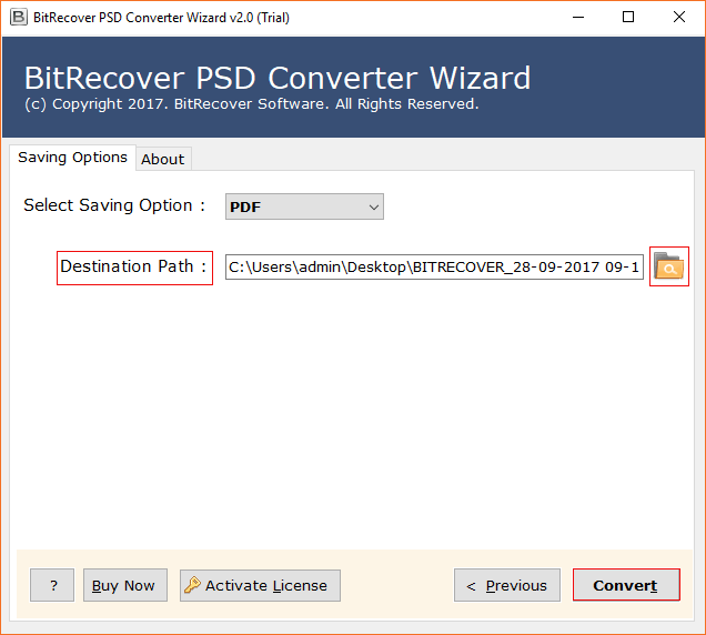 Save PSD Conversion location