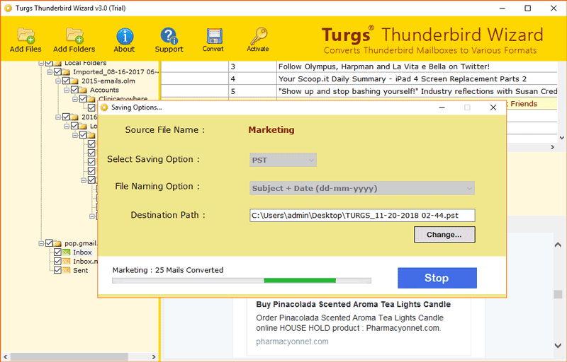 convertitore da thunderbird a outlook