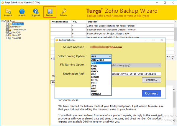 Zoho Backup Tool Download Zoho Mail Emails To Computer Hard Drive 9767